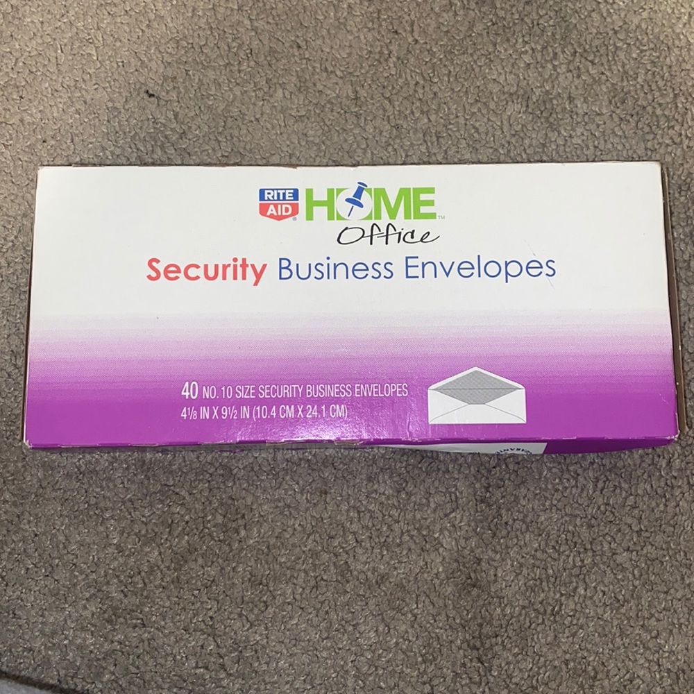 40 count security envelopes